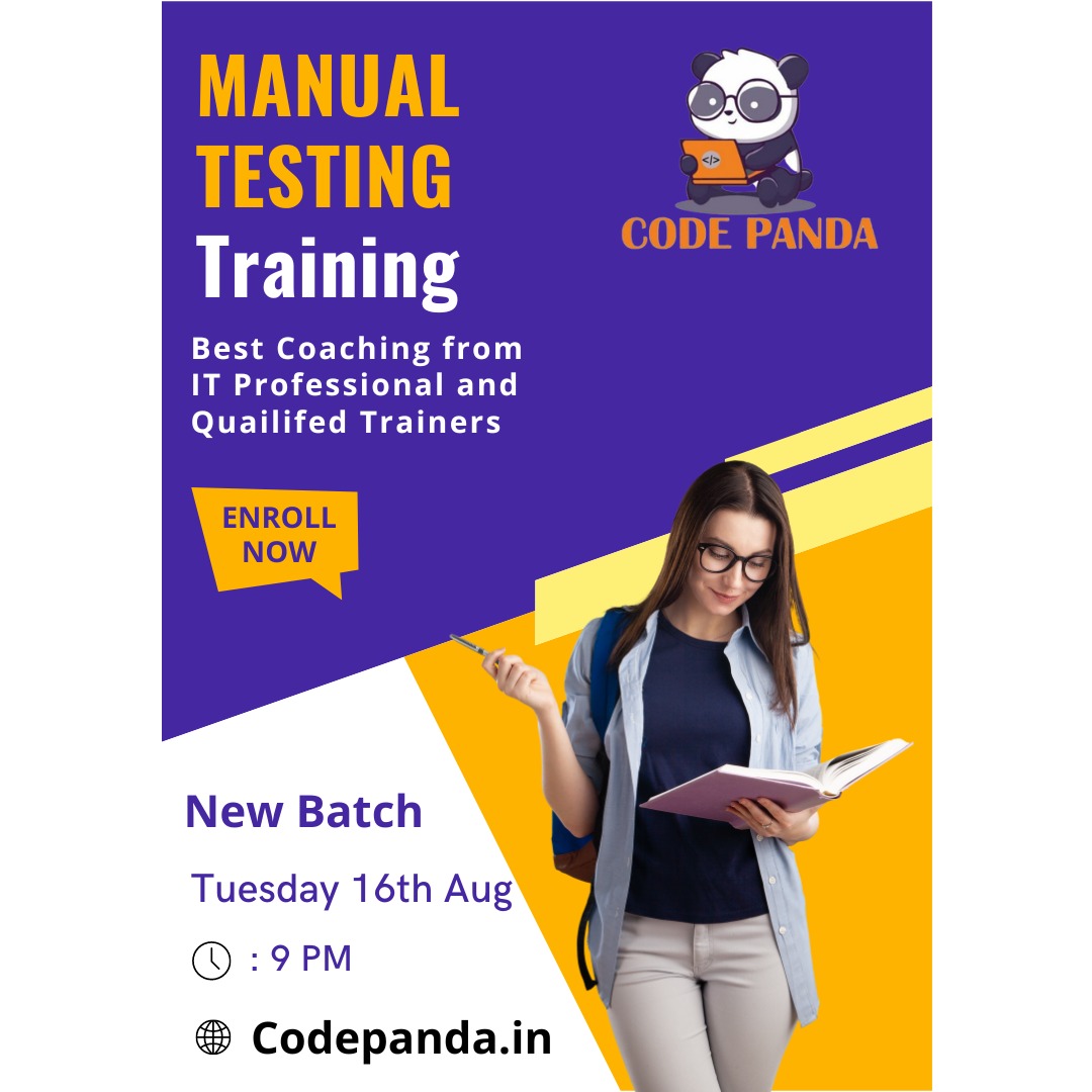 CodePanda12's tweet image. Join CodePanda Academy for 100% Placement in IT Industry with written assurance and Money back guarantee
.
@CodePanda12
.
#education #instagram #linkinbio #college #it_inspirat #manual_testing
#jobsearch #codepandaacademy #follow #placement