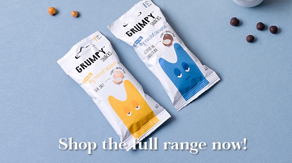 Cait Black began by making chickpea snacks in her kitchen, and when she realised there weren't too many delicious healthy options in the market, Grumpy Snacks was born. 
They are high in protein &amp; fibre, gluten-free, and vegan. You can find their full range on our site!