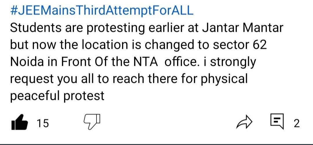 kelly200h's tweet photo. #JEEMainsThirdAttemptForAll 
#JEEMains2022 
#JEEStudentsWantJustice https://t.co/dongCTrzdt