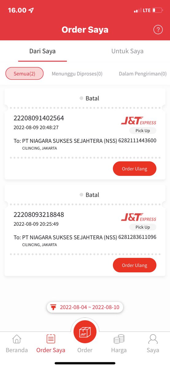 Kecewa banget sma pelayanan pick up <a href="/jntexpressid/">J&T Express Indonesia</a> udh order pick up dr smlm smpe td sore msh blm di jemput jg, ngapain dong diadain aplikasi kalau g di gunain, CSnya jg ketus suruh nunggu mulu mlh g minta maaf lg, maaf yah lain kali ogah pke ni kurir