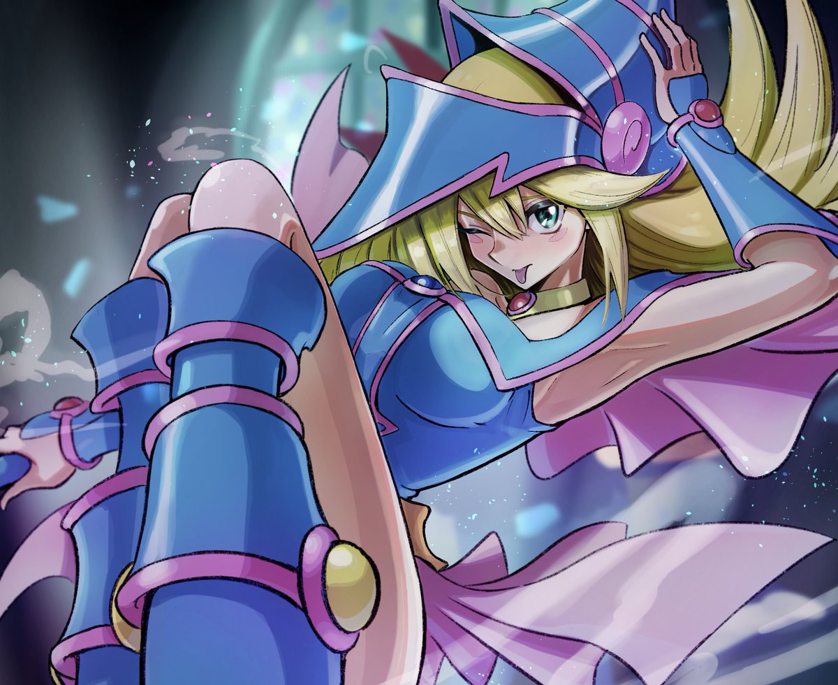 祝プラモ発売！このキャラクターデザインは魂に刻み込まれてます…永遠に。
　#遊戯王 #yugioh #bmg #ブラックマジシャンガール #darkmagiciangirl #コトブキヤ　#fanart https://t.co/wVWw3tO9og