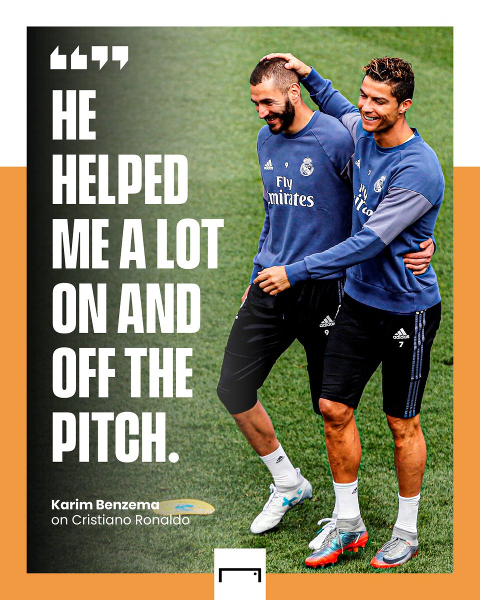 goal's tweet photo. Karim Benzema has appreciation for Cristiano Ronaldo 🥺 https://t.co/E49rIr9mpx