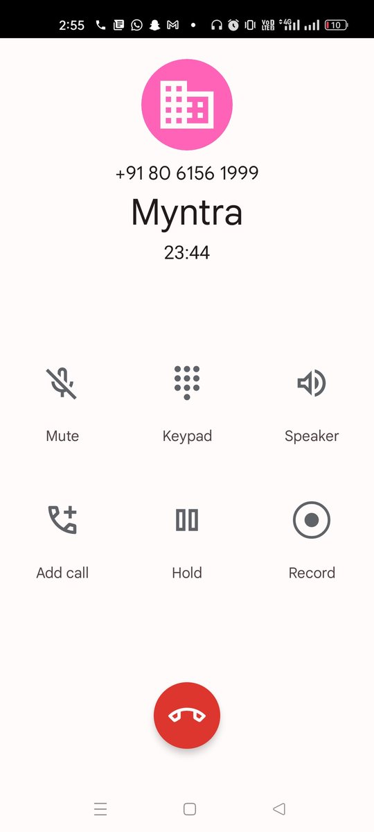 Parm_ks's tweet photo. I have raised complaint about my cancelled order on @myntra but Myntra customer care are so busy they put my call on hold since 23 minutes and no one is responding. 
Order ID # 1211515 97885464180303 https://t.co/e6po4mAJnV