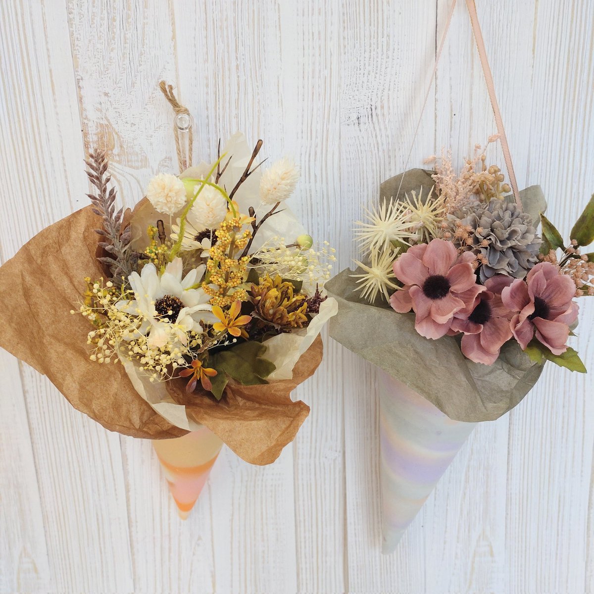 Estilo0118's tweet image. #名古屋ファンフェス
8月27日(土)11:30 - 17:00
8月28日(日)11:00- 16:00
ウィンクあいち
5階小ホール1.2

秋色のコーンカップ花束
販売しまーす🙂

#estilo　 #ミニ花束　#秋色アレンジ　#abc500en