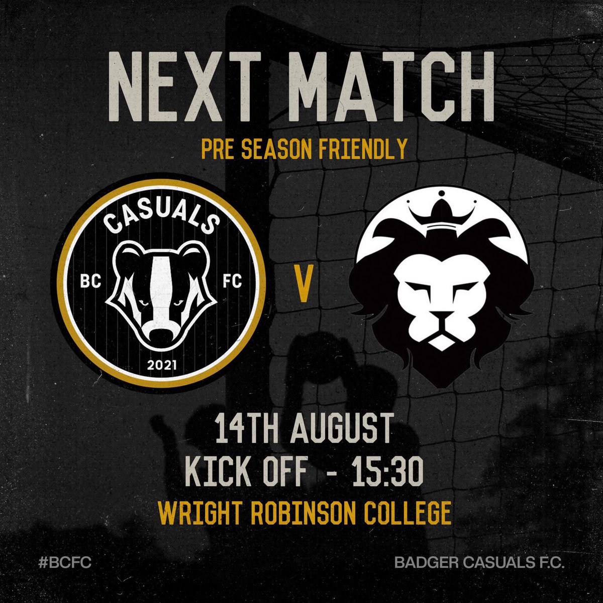 BadgerCasualsFC's tweet photo. Sunday 14th sees BCFC welcome @RomileyFc to the fortress in our second pre season game. High hopes for what should be an interesting fixture! 🦡🦡#UTB https://t.co/krYJCrwaEf