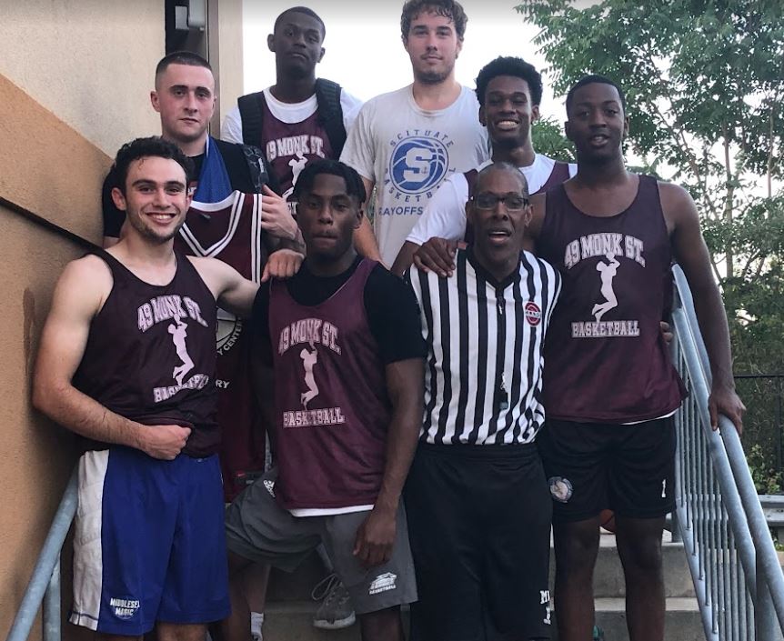 Former Scituate basketball players (Kyrell Luc, Jack Poirier, Jake Wilson, Mike Gantt, Nate Lopes, Kevin Ryner, Elijah Gantt) got in a run in with Coach Jordan at the LA Fitness summer league Monday night.