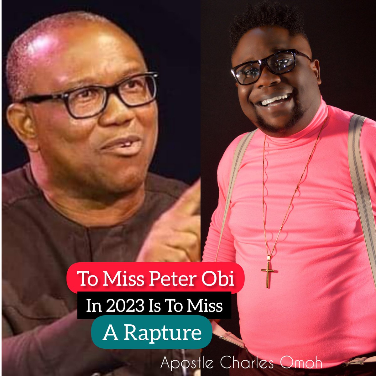 apostleomoh's tweet photo. Funkiest Pastor, Apostle Charles Omoh Sounds The Alarm To Miss Peter Obi In 2023 Is To Miss A Rapture !! @PeterObi

#Obidiots
#BellaOkagbue𓃵 
#ApostleCharlesOmoh
#Rapture
#Obidients
#2023elections https://t.co/xfUiXfM0P9