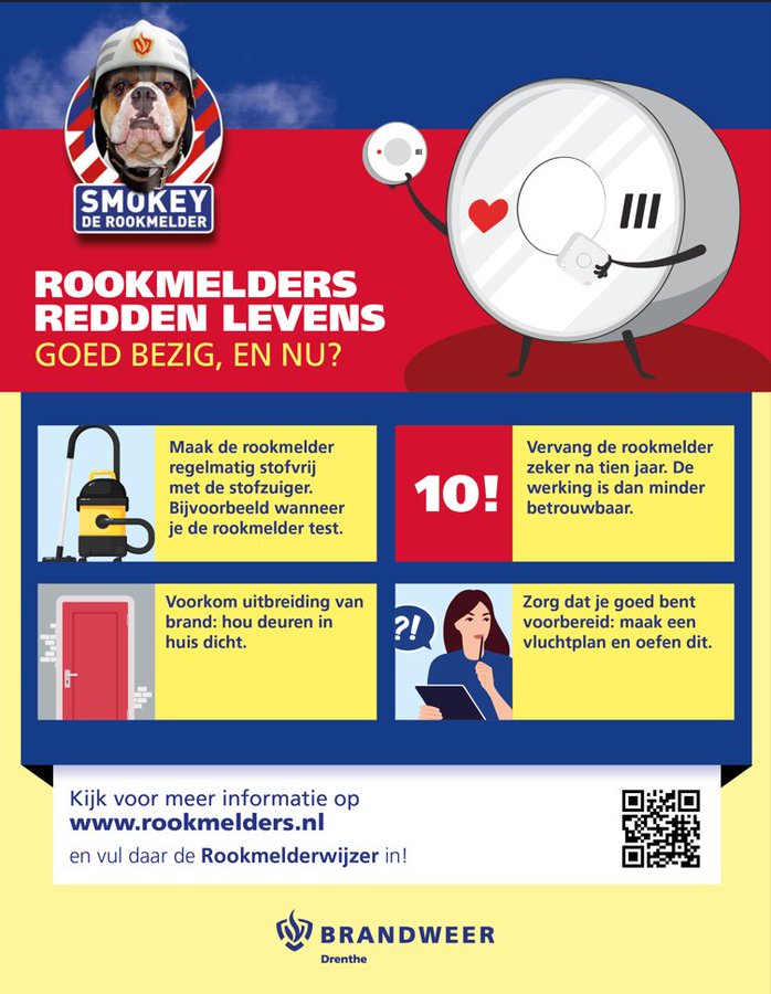 U heeft nu toch ook al rookmelders hangen?