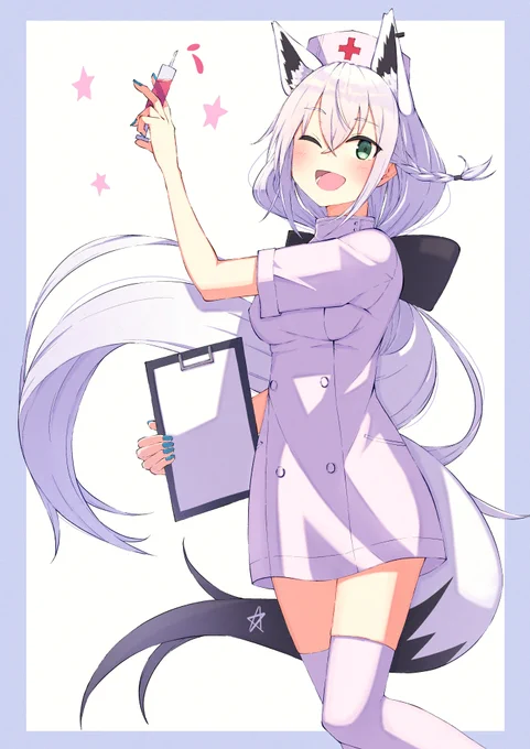 #絵フブキ 白上ナースさん。 