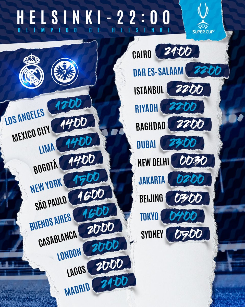 realmadrid's tweet photo. 🤜🤛 Hoy nos jugamos el 1⃣er título de la temporada: la #SuperCup. 
🌎❓ ¿Desde dónde nos veréis #RMFans? https://t.co/R4DOpm7OuF