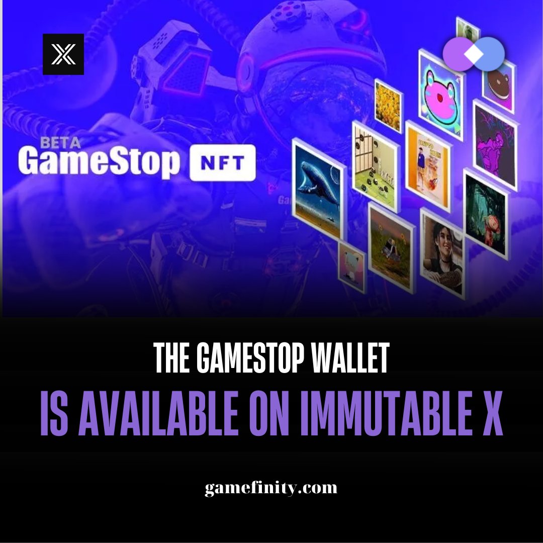 Gamefinity_CM's tweet photo. 📣NEW NEW NEW !!!
@GameStop wallet is now integrated with @Immutable
From now onwards, users will get the #GameStop wallet option on any Immutable X marketplace or partner. Details: https://t.co/acKQfXesqt
#gamefinity #NFTCommunity #immutablex #NFTs https://t.co/STQ4omPOfd