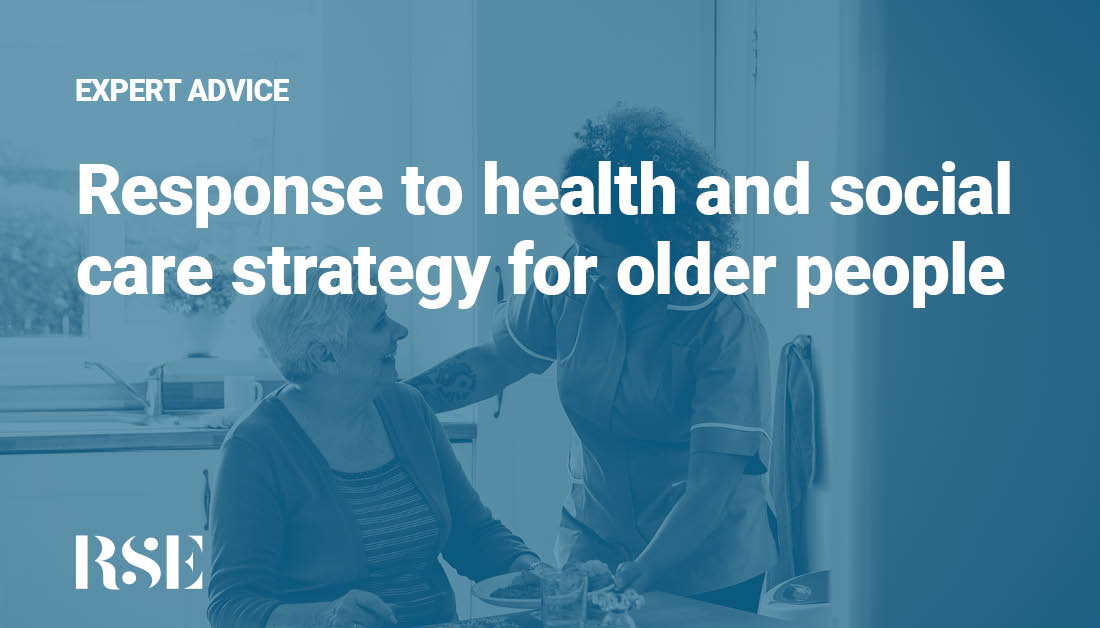 RoyalSocEd's tweet photo. The RSE believes that a self-directed approach to care and support is vital. 

Read our latest response to @scotgovhealth's  health and social care strategy for older people: https://t.co/U0sZzQ33kE https://t.co/NBnJrI3J91