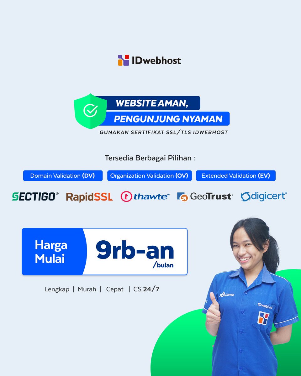 idwebhost's tweet image. Kalau kamu masih bingung kenapa website ada yang http dan https, postingan ini bisa membantu 😉

Pas banget IDwebhost lagi ada promo SSL yang bisa kamu pakai buat bikin website jadi lebih aman

cek di sini yaa!
idwebhost.com/promo 

#idwebhost #webhostingyaidwebhost #domain