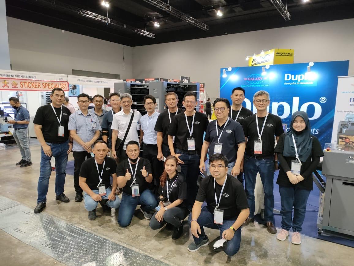 DuploAP's tweet photo. Duplo participated in the IPMEX2022 exhibition held in Malaysia through our great dealers. We would like to ask for your continued support in order to further expand sales in the Malaysian market.

#IPMEX2022 #Malaysia #Print #GalaxyAutomation #Citytech #EIS https://t.co/7Q46KNMZNw