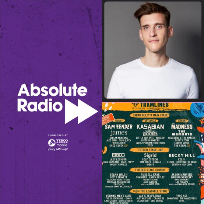 Big ❤️ to DJ @benjaminburell and <a href="/absoluteradio/">Absolute Radio</a> for showing us 
live-on-air ❤️ for our <a href="/tramlines/">Tramlines Festival</a> festival set. 🎪 ☀️ We glad you enjoyed and we love you long time 🤟😎
@live_and_unplugged_artists 
<a href="/InsideOutTalent/">Inside Out Talent</a> 
<a href="/absoluteradio/">Absolute Radio</a> 
<a href="/tramlines/">Tramlines Festival</a> 
#tramlines #absoluteradio