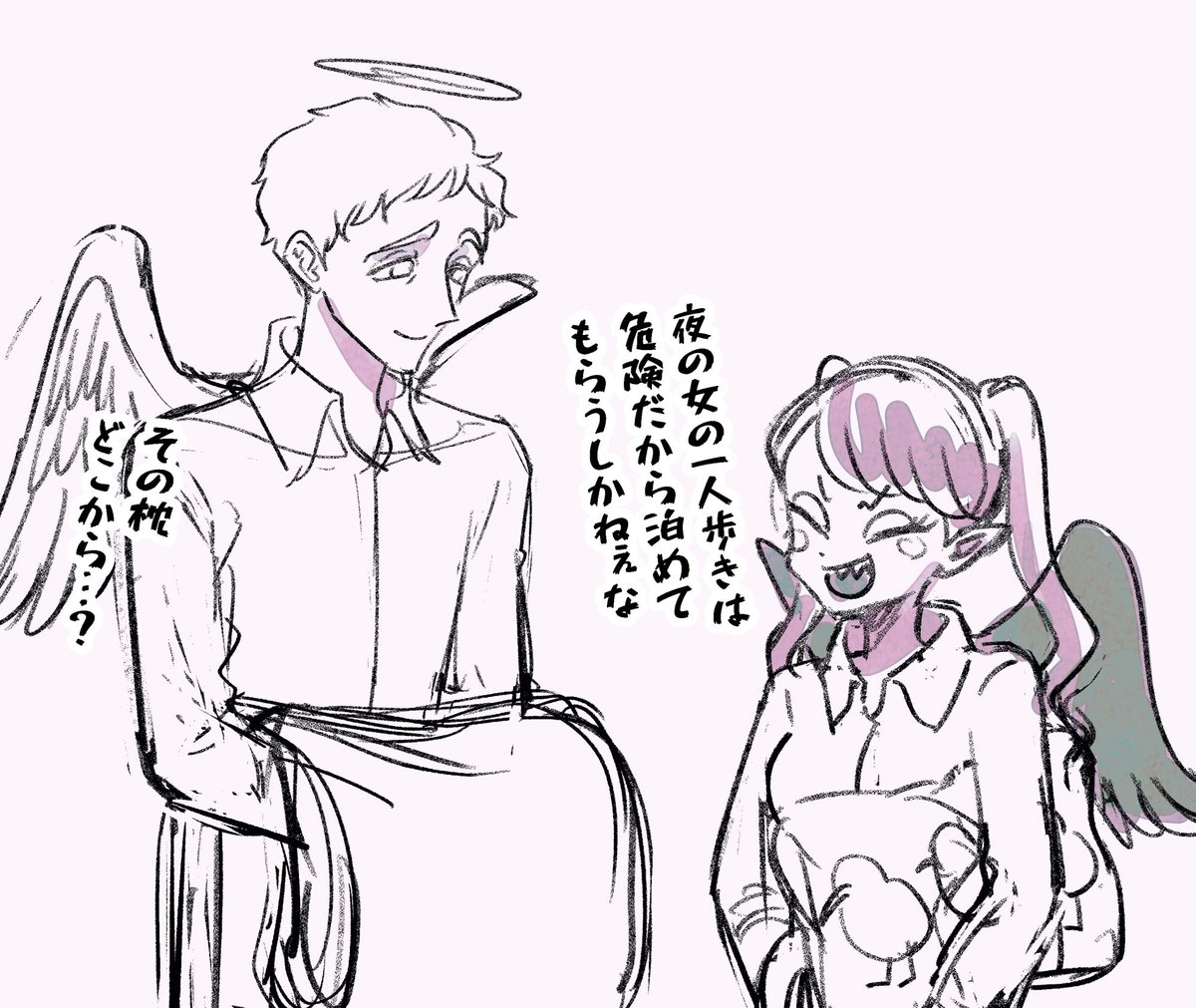 寝込んでる間に仕事が溜まってまして…
(急いでペン入れしてる) 