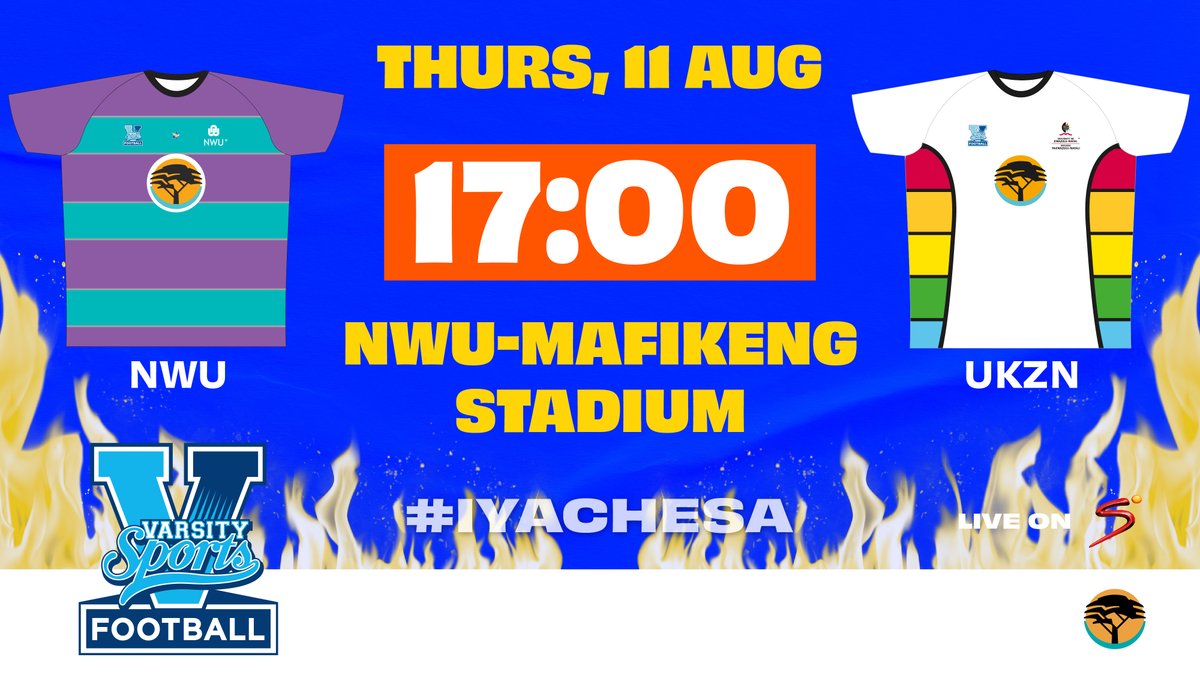 theNWU's tweet photo. #FixtureAlert: The #NWUEagles are playing against @UKZN in another round of the @VarsityDiski championship.
Tickets are available at the Mahikeng Campus cash office. No tickets will be sold at the gate!
See you there!💜
#MyNWU #NWUSport #Iyachesa https://t.co/9Ny9xOXS64