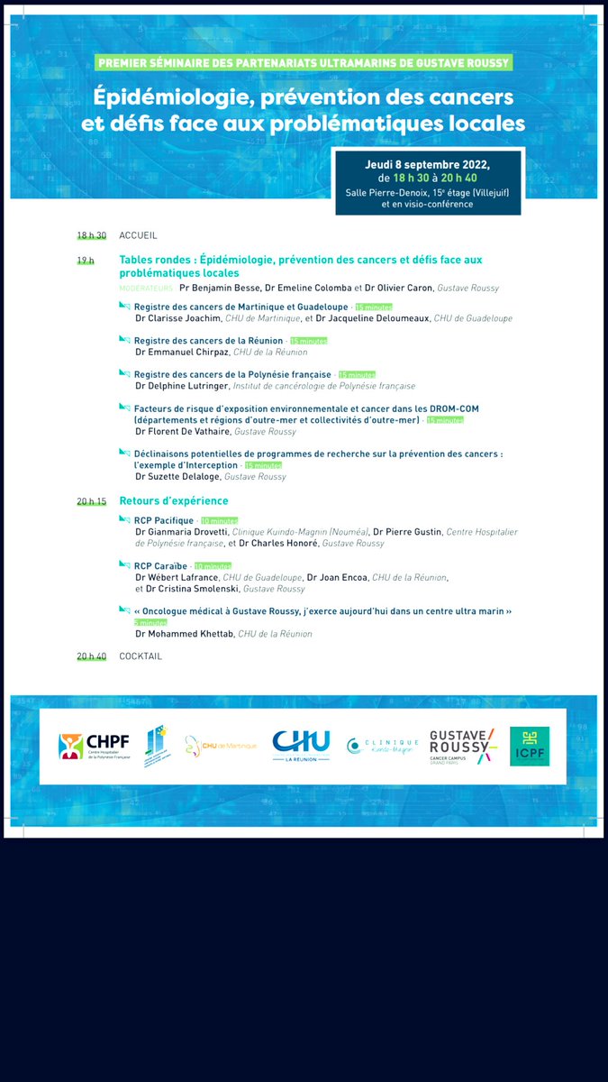 Emeline COLOMBA (@emelinecolomba) on Twitter photo Heureuse de participer au premier séminaire des partenariats ultramarins de <a href="/GustaveRoussy/">Gustave Roussy</a> en présentiel pendant #ESMO22 Heureuse de participer au premier séminaire des partenariats ultramarins de <a href="/GustaveRoussy/">Gustave Roussy</a> en présentiel pendant #ESMO22