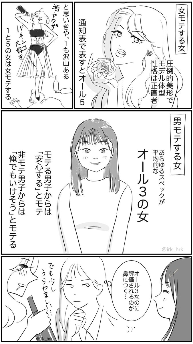 男にモテる女と、女にモテる女
(消してしまったためあげなおし)

#漫画 #漫画が読めるハッシュタグ #ムカつくけど羨ましいけどムカつく

https://t.co/udPun7rbgi 