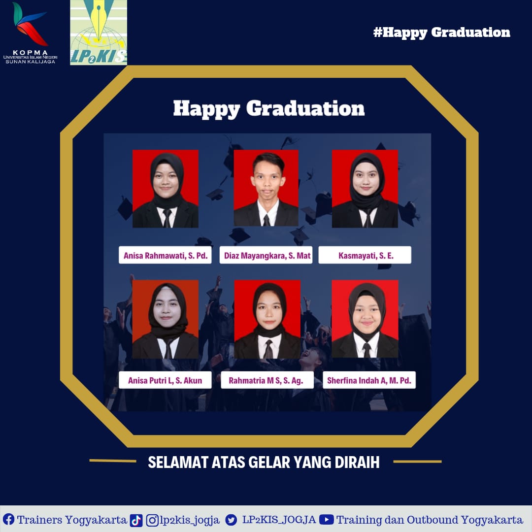 LP2KIS_JOGJA's tweet photo. *[Happy Graduation]* 

*1. Anisa Rahmawati, S.Pd.*
*2. Diaz Mayangkara, S.Mat.*
*3. Kasmayati, S.E.*
*4. Anisa Putri Lestari, S.Akun.*
*5. Rahmatria Maftukatus S, https://t.co/wIqKTEh5J3.*
*6. Sherfina Indah A, M.Pd* https://t.co/S616tXtRI8