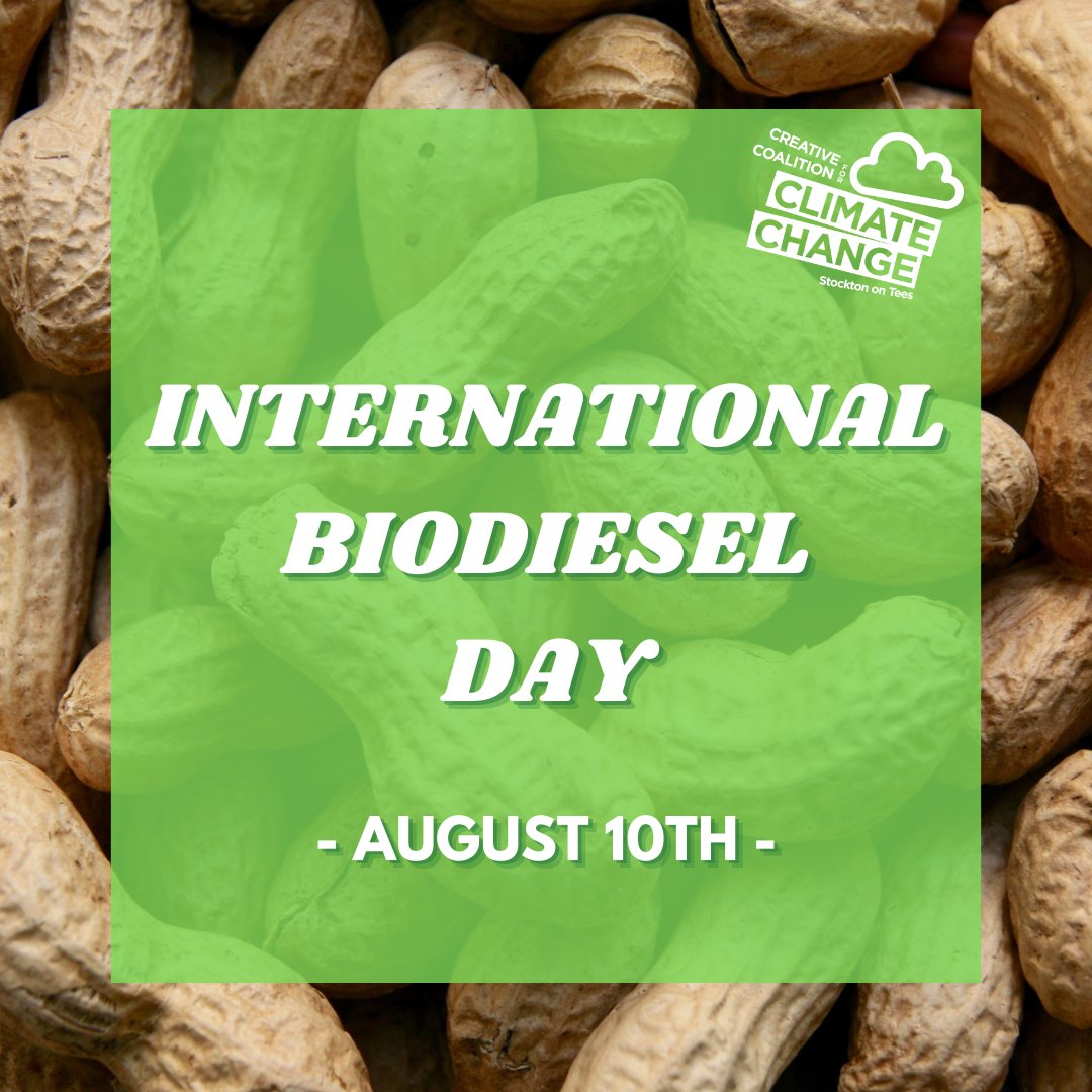 International Biodiesel Day marks the day in 1893 when Rudolf Diesel first ran an engine using peanut oil. Follow the link in our bio to join the Creative Coalition for Climate Change and see how you can make a difference!