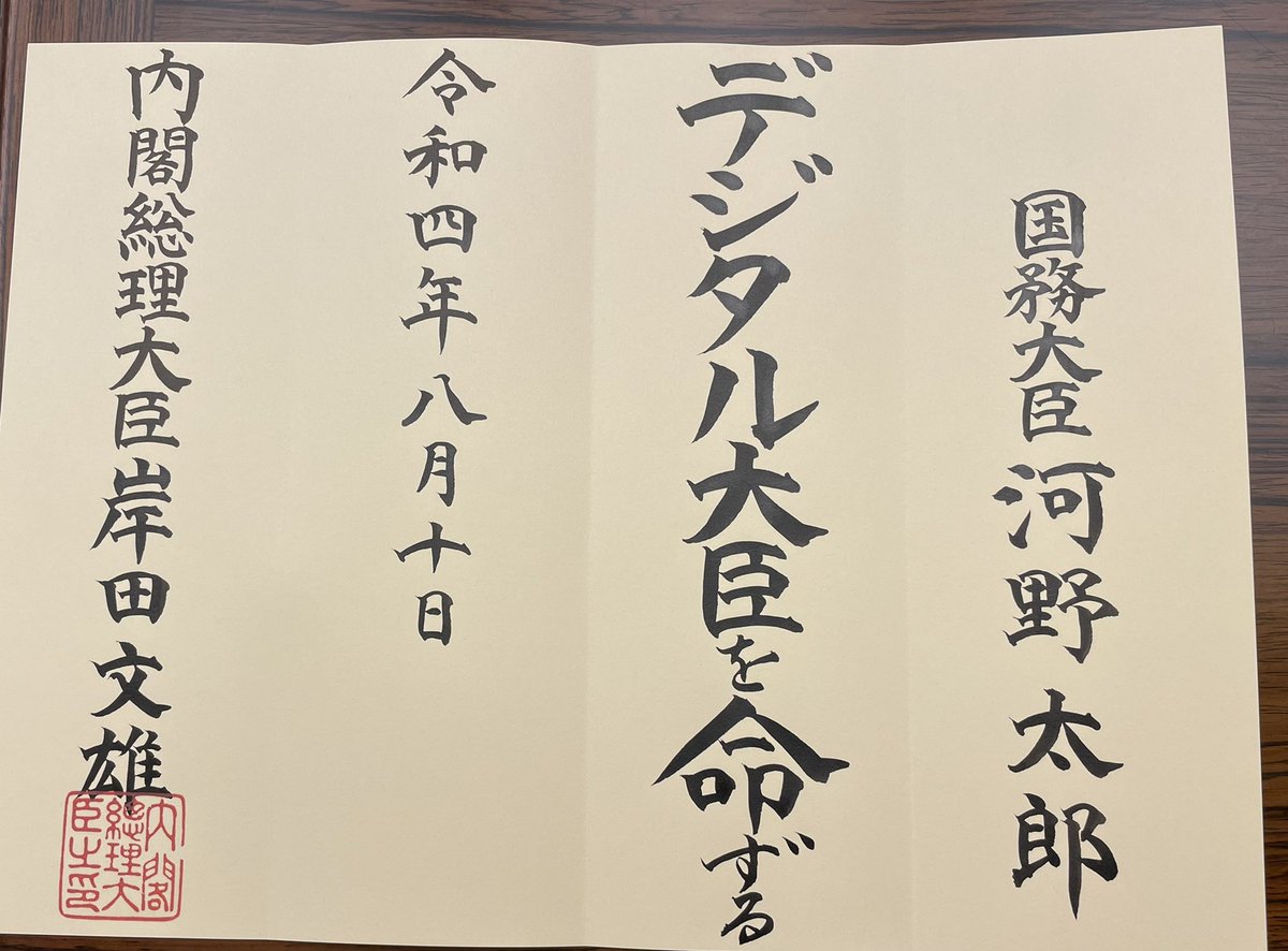 Appointed Digital Minister.