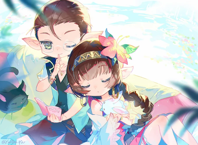 カッツェさんの夏スキンありがとうございます～!マイページボイス本当好き #グラブル 