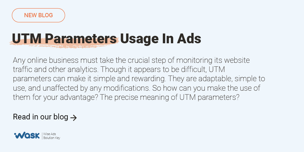 💬Monitor website traffic and effectiveness of ads with WASK!

blog.wask.co/digital-market…

#WebsiteTraffic #UTMParameters