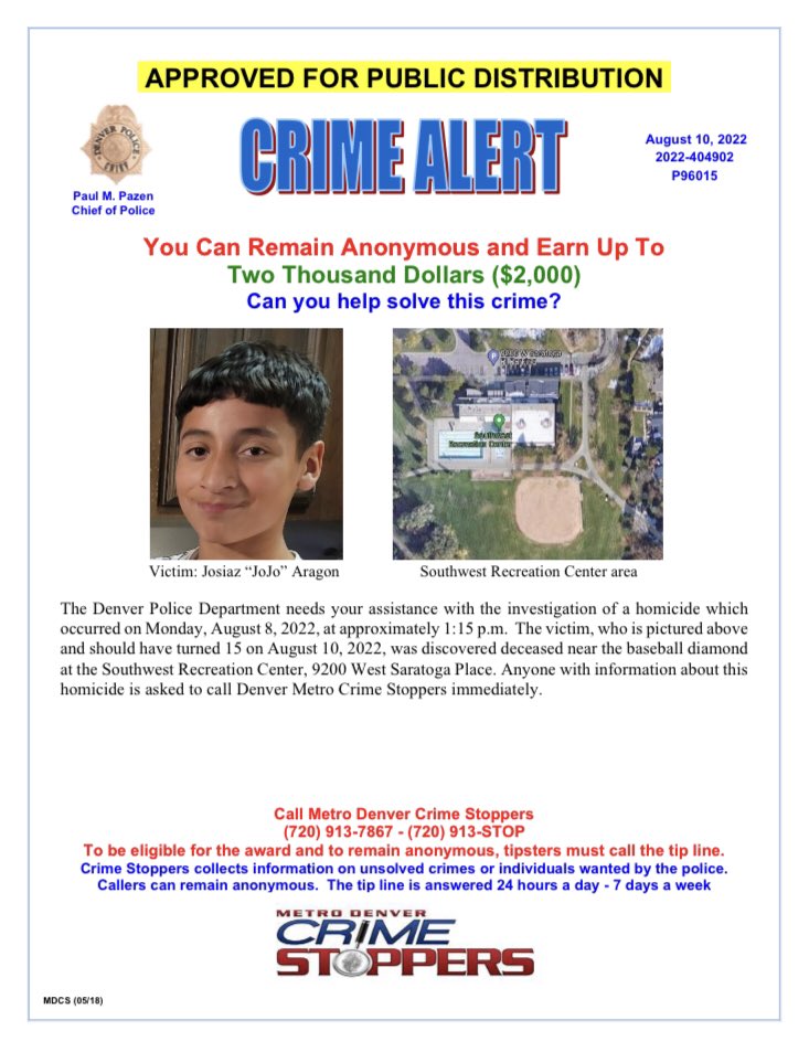 #Denver, can you help investigators solve this homicide case? If you have any information, please call <a href="/CrimeStoppersCO/">MetroDenverCrimeStoppers</a> at 720-913-7867 — you can remain anonymous and earn a cash reward!