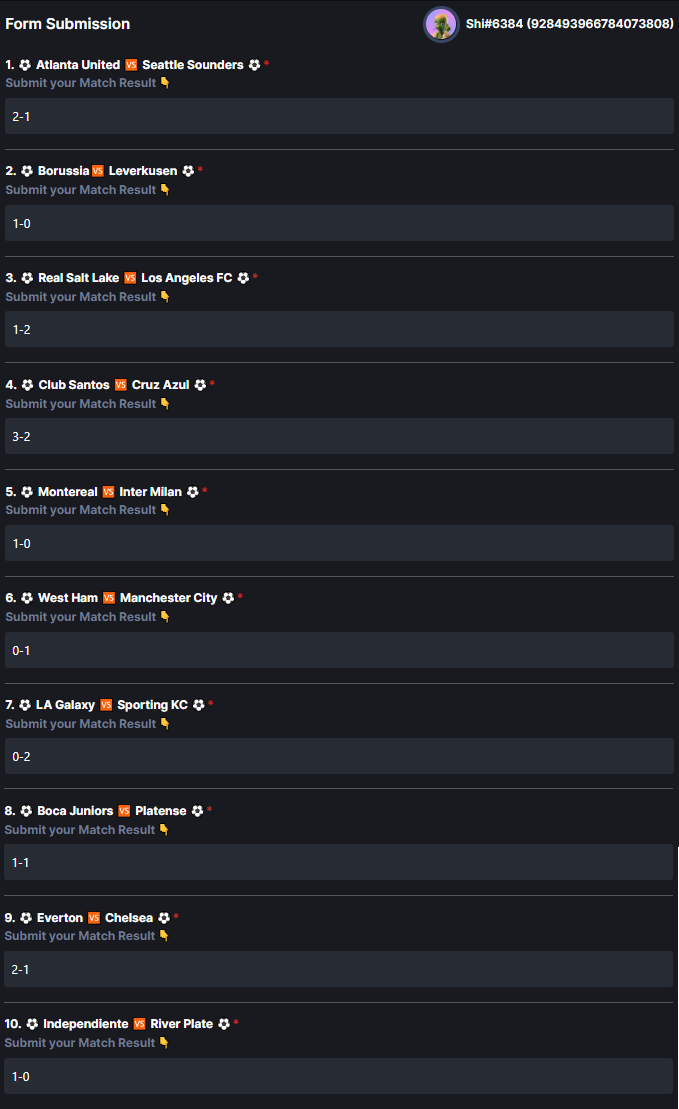 Hey #crewmates! Sup? 👽🙌

We are very glad to announce our brand new Pick'em Challenger #winner  
Shi 🏆 who has scored an amazing 10pts score, and now claims the 👽 Alien 🏆 Champion 🏆 title of our Crew! 🔥

Cogratulations on your $50 💰 #USDT Reward 🤑 Champ!

#NFT #Giveaway