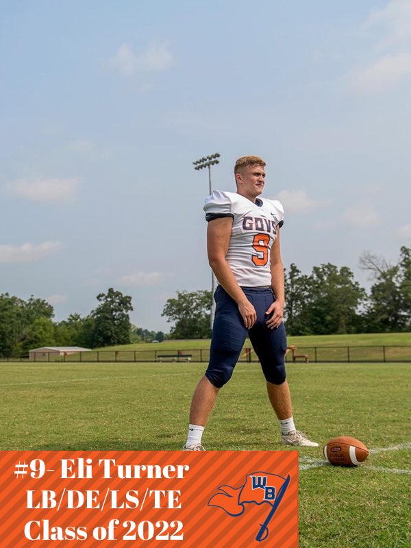 9️⃣ Days until it’s Football Time at Willy B!
Eli Turner, a 3-year starter on defense, wore #9 for the Govs and played from 2018 to 2021. Eli currently plays for <a href="/Gtown_Football/">Georgetown College Football</a>.