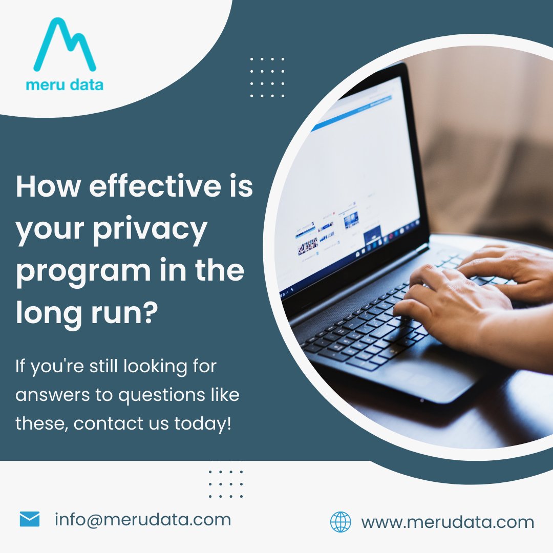 merudata's tweet image. An effective privacy program is synonymous with sustainability. Ensuring that short term decisions have positive effects on the bigger picture and long-term goals is vital  Stay proactive with MeruData lnkd.in/d-C5zGAc

#merudata #data #future #compliance #privacy #gdpr