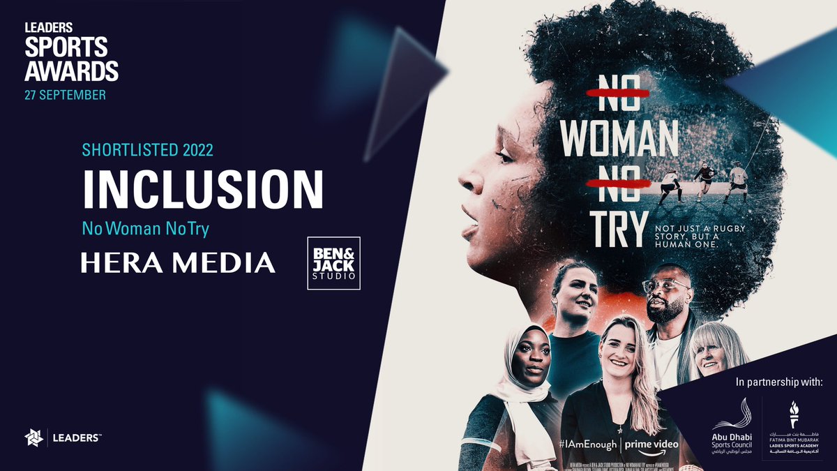 No Woman No Try has been shortlisted for a Leaders Sports Award for it’s impact promoting inclusion in sport 🥹

Can’t put into words how much this means 💚

@benjackstudio @ShaunaghBrown @sueanstiss @AlemaZainab @stefanianella1 @ugomonye🤞

@LeadersBiz #LSA2022