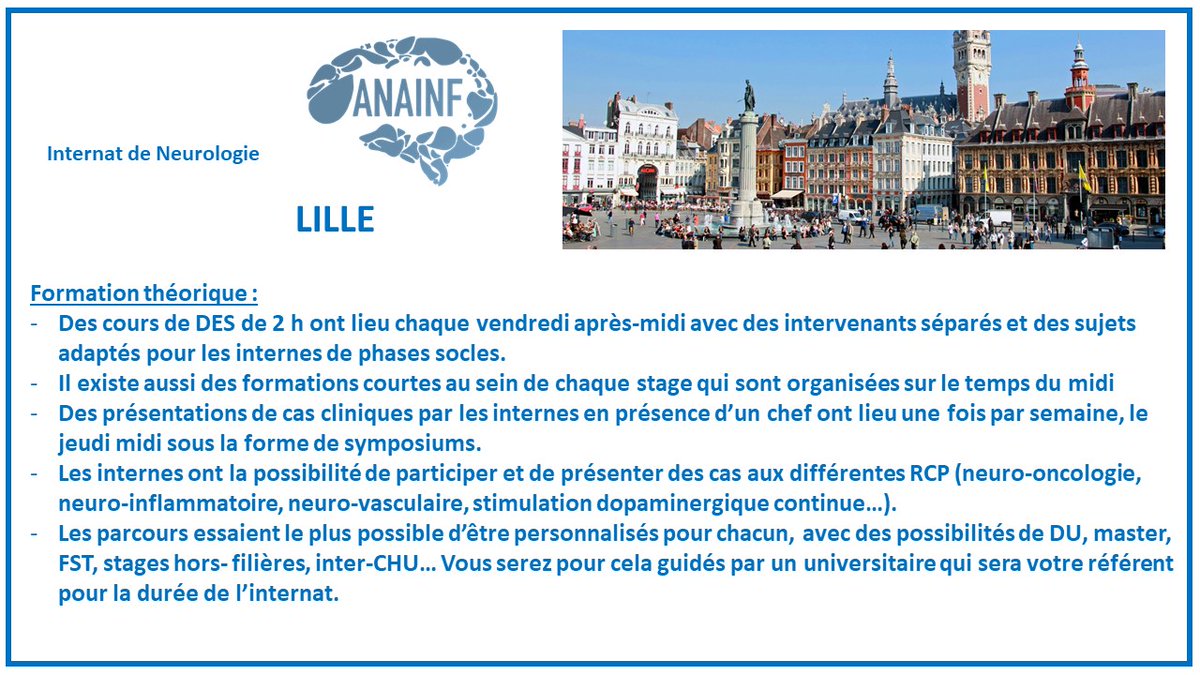 ANAINFrance's tweet photo. Aujourd'hui c'est le tour d'une des villes les plus actives sur Twitter ! RDV à Lille ! @ALIEN_Neuro @Kaelig_Watel @InternatLille #ChooseNeuro #FuturInterne #ECNi2022 #neurotwitterFR https://t.co/MYEGaDgM7g