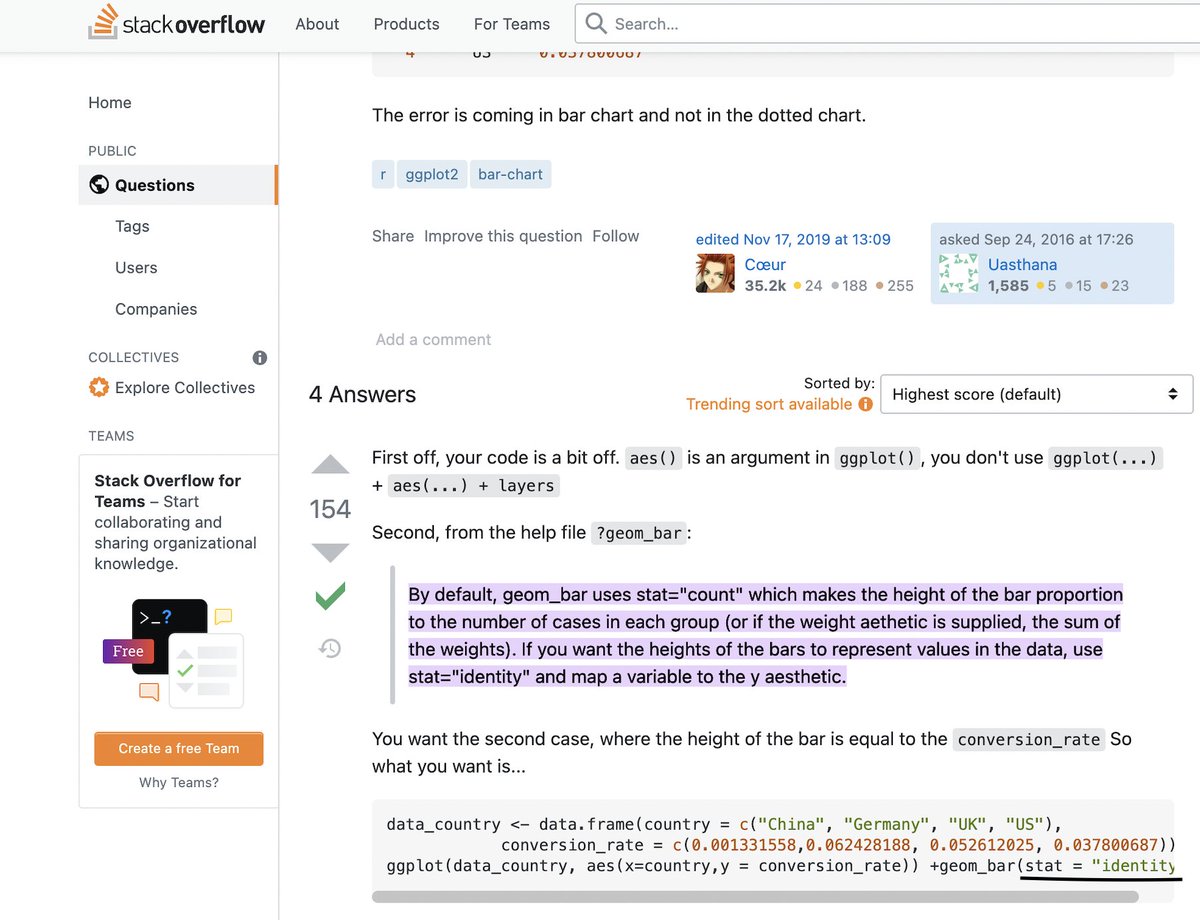 cezeneche_'s tweet image. Then, I knew I had to rely on @StackOverflow. I found that my code was missing a stat_count() function. 

So for fellow budding R programming learners, don&apos;t feel worked up yet because there are always answers.

#DataScience #DataAnalytics #MyDataStory
