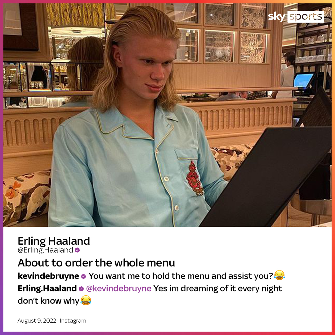 Erling Haaland is not just hungry for goals 😂