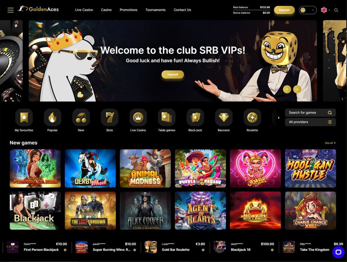 GoldenAcesio's tweet photo. Welcome @SuperRare_Bears to the first licensed casino that takes $EGLD 🤝

We have added a banner especially for our Bear partners.

Looking forward to working with you &amp; adding value to your already thriving community.

https://t.co/VcbbWVzl5l https://t.co/ViYLb4BDJW