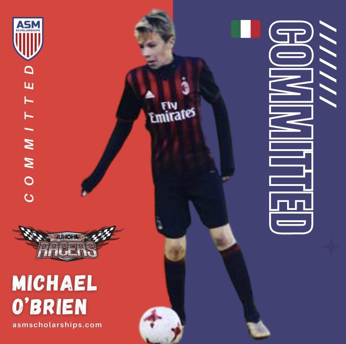 ASMSoccerTeam's tweet photo. Congratulations to soccer athlete Michael O’Brien from Italy 🇮🇹 on his commitment to the University of Northwestern Ohio!
 Best of luck @michaelllobrien
 https://t.co/XLLTZXsiNu https://t.co/thzQvAqxjM