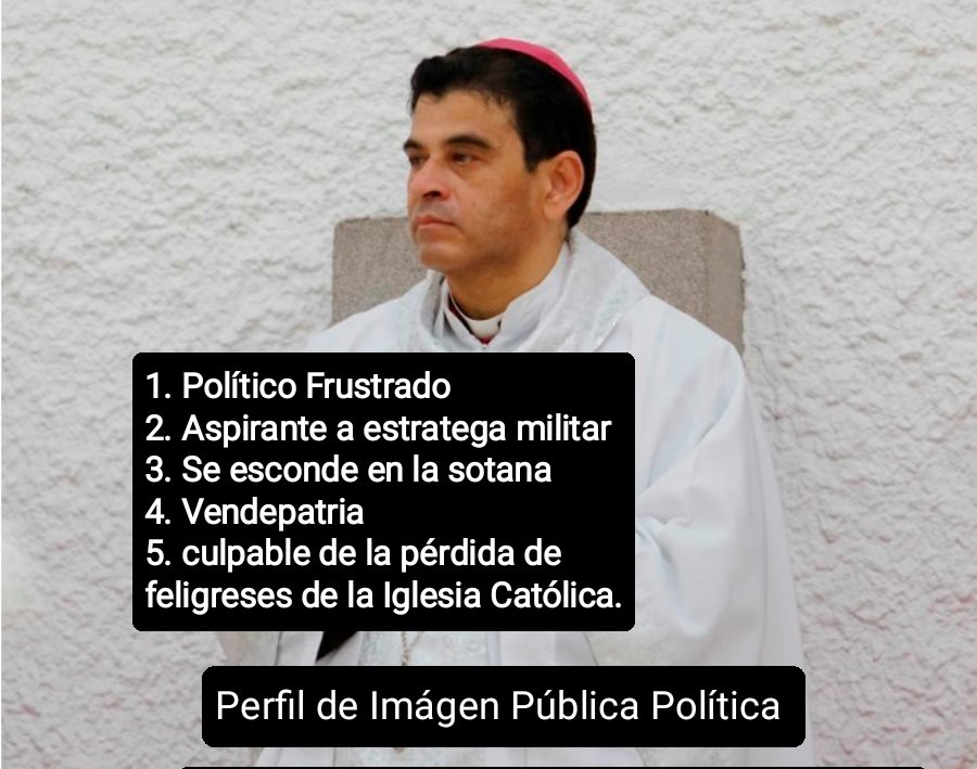 En #Nicaragua los obispos aspiran a ser militares y políticos, en la foto el señor Rolando Alvarez, de profesión sa-cerdote.