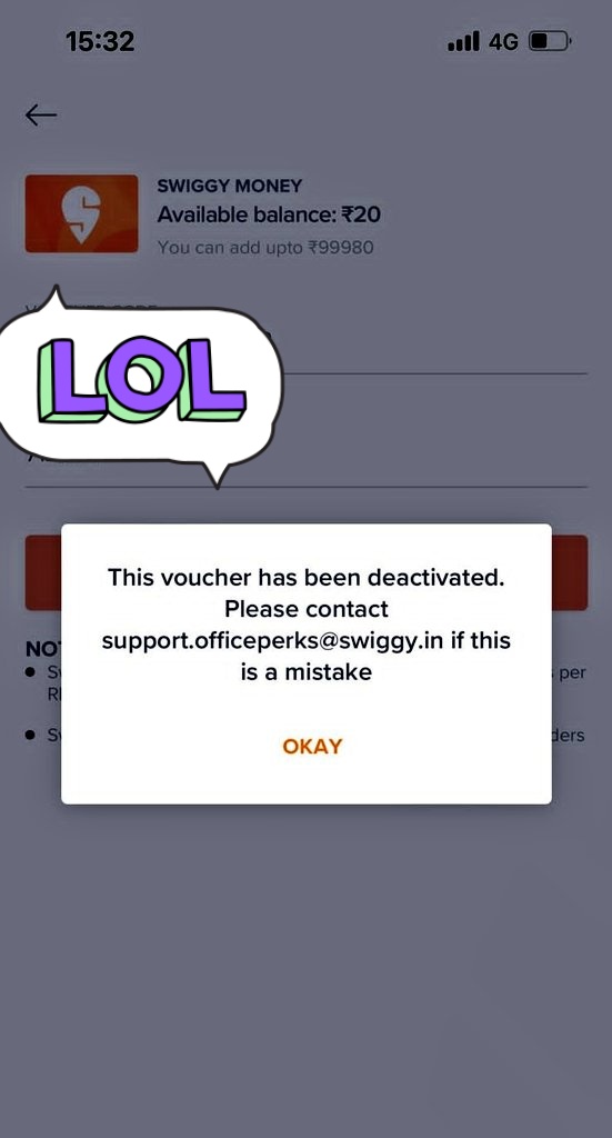 SUNILVE21310038's tweet photo. @Flipkart @Swiggy 
How can one trust these two platforms when they deliver such type of gift vouchers got scammed by @Flipkart 
#Flipkart_Swiggy_scam https://t.co/zeszDAMCIP