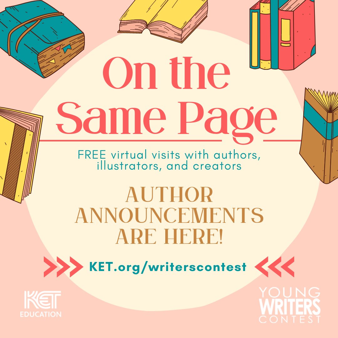 As if back-to-school isn't exciting enough, the <a href="/KET/">KET</a> Young Writers Contest is excited to begin announcing the authors, illustrators, and creators included in the 2022-23 series of On the Same Page! Check out the line-up and register to secure your spot: education.ket.org/young-writers.…