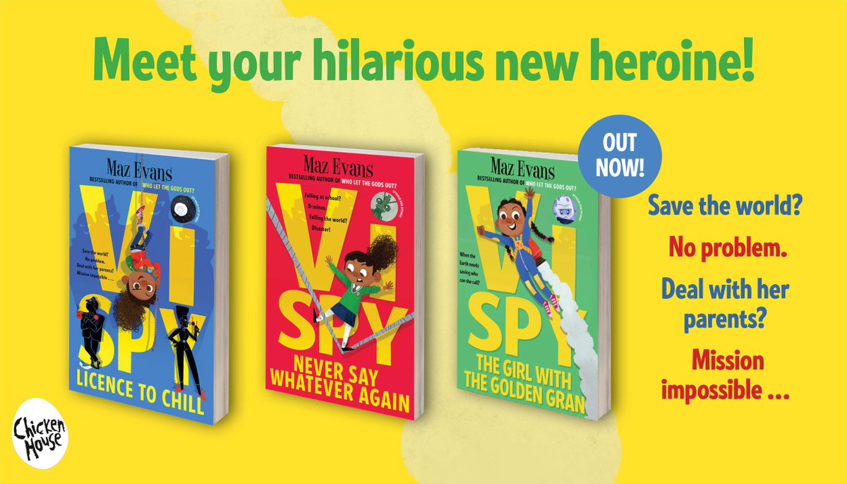 chickenhsebooks's tweet image. To celebrate the release of the last book in @MaryAliceEvans' VI SPY series, we are giving away 10 SETS of the entire series!🎉 To enter:
🕵Like & RT this post
🕵Tag a spy-tastic pal in the comments
🕵Follow us here on Twitter
The deadline is this Saturday - enter now!👏 (1/2)