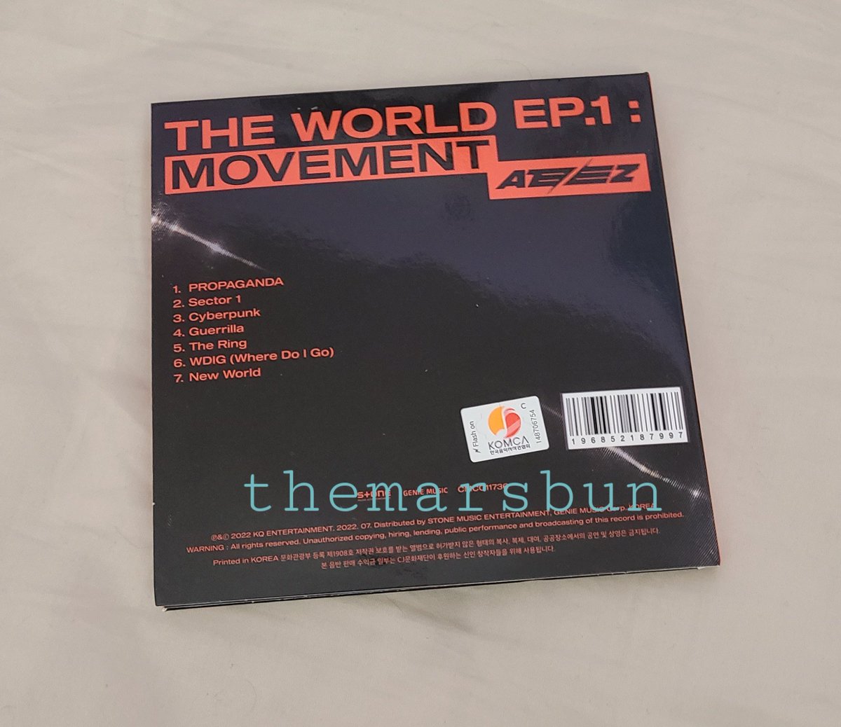 themarsbun's tweet photo. ATEEZ DIGIPAK GIVEAWAY 1/4. US ONLY. SAN VERSION. THE WORLD EP1: MOVEMENT. I have this to giveaway bc i bought a lot of albums. YES, includes the us exclusive photocard. Reply with your favorite stage this era so far. FIRST REPLY GETS IT. CANNOT ENTER AGAIN. #ATEEZGA #ATEEZ https://t.co/5yHSbG375X