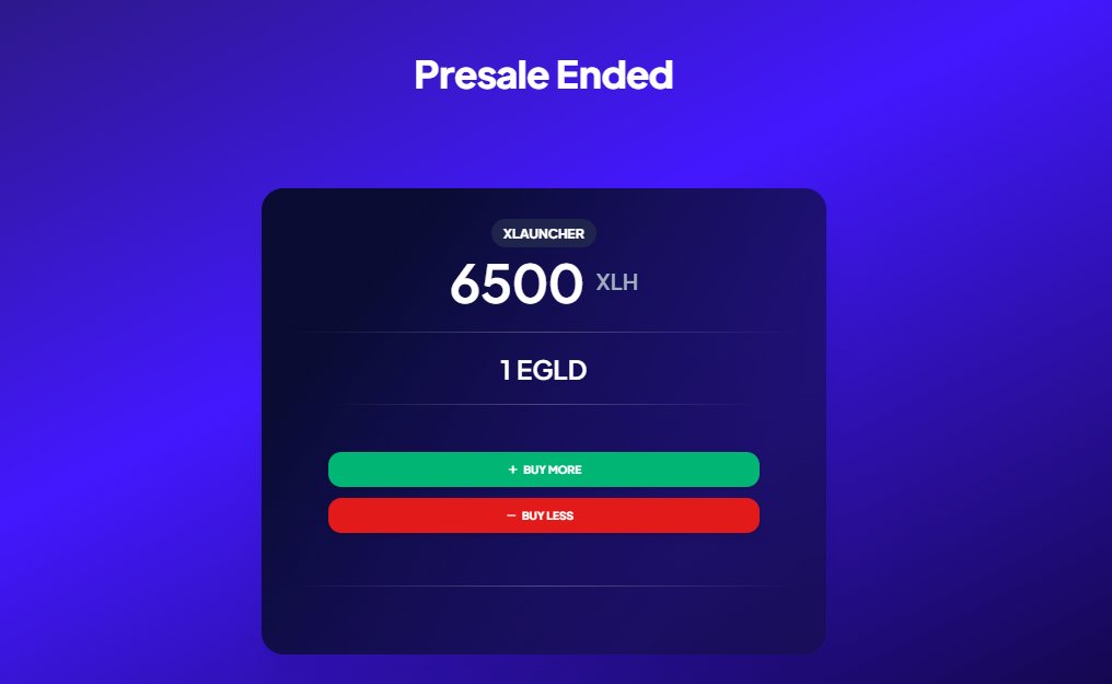 🔥𝐗𝐋𝐇 𝐏𝐫𝐞𝐬𝐚𝐥𝐞 𝐄𝐧𝐝𝐞𝐝🔥

The $XLH Presale is now Over! 🚀Thank you all for participating and being with us in this amazing journey! 𝐖𝐀𝐆𝐌𝐈!

The decisions regarding the tokens left from the Presale will be announced separately! 

[1/2]
#Elrond #XLH #Presale #Done
