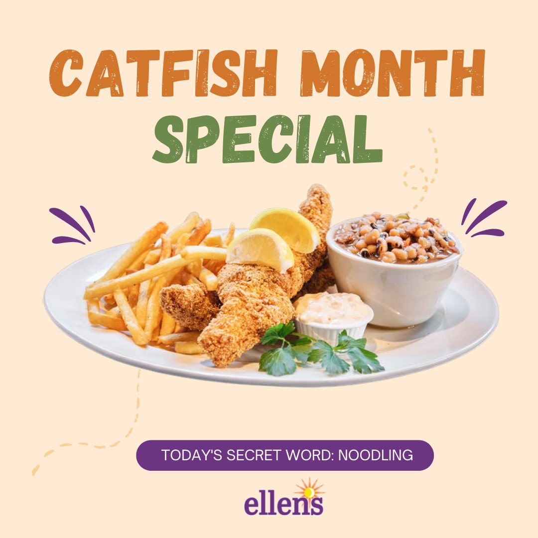 ItsBrunchOclock's tweet photo. Today’s secret word will get you a discounted price on our Texas Catfish today, make sure to tell it to your server! Come celebrate National Catfish Month with us! https://t.co/ssR1SUVsxZ