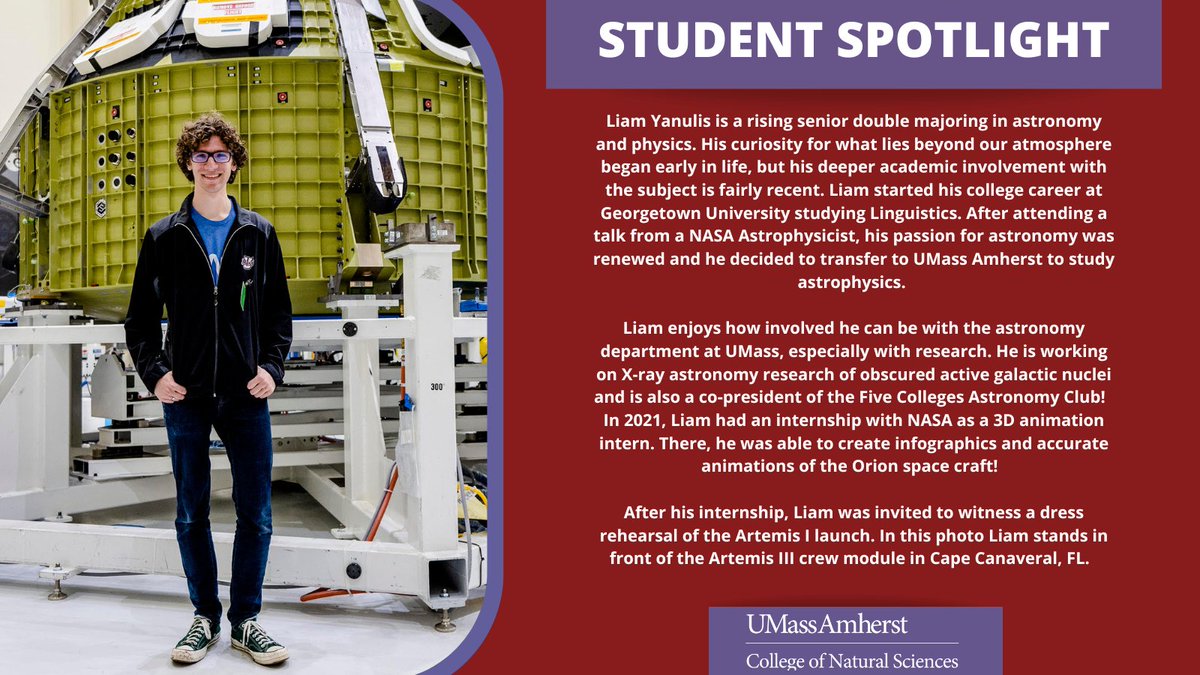 Meet astronomy and physics student - Liam Yanulis! #StudentSpotlight
