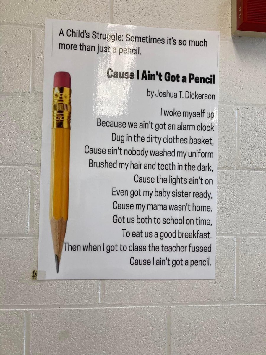 NurseKTasker's tweet photo. Cause I ain’t got a pencil. Makes you think ……….. https://t.co/DHRbpDvltT