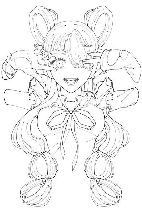 💭💦スカートの形ミスってた下書き 