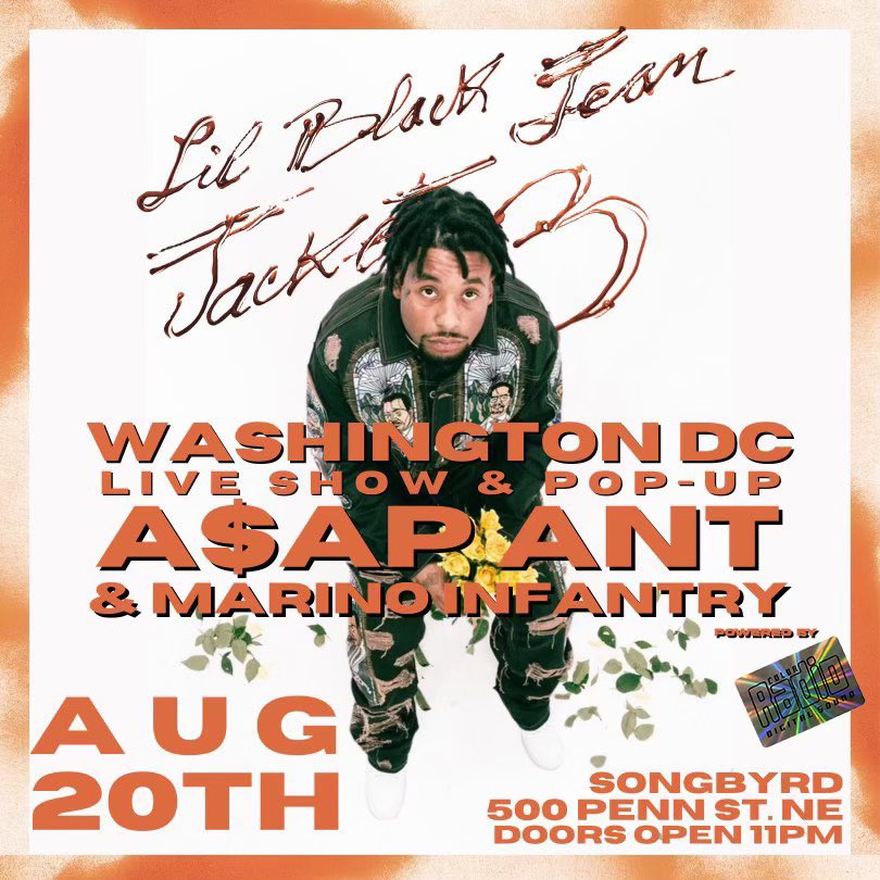 A$AP ANT LIL BLACK JEAN JACKET 3 LISTENING PARTY WASHINGTON DC  AUGUST 20th