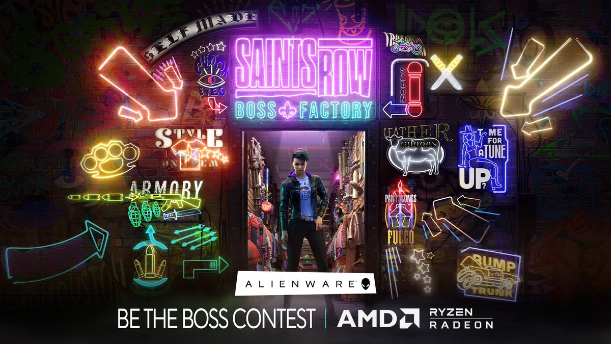 Alienware's tweet image. Think you got what it takes to be the boss? Together with @AMDGaming, we're giving you a chance to win an Alienware Aurora R14 and copies of @SaintsRow 💜 
 
The #SaintsRow contest ends 8/23

Retweet and enter here: dell.to/3Pd9RPM